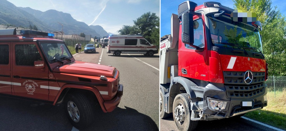 Scontro auto-camion e sulla circonvallazione il traffico rimane bloccato: intervengono i vigili del fuoco